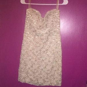 NUDE BODYCON DRESS | SIZE 11 |